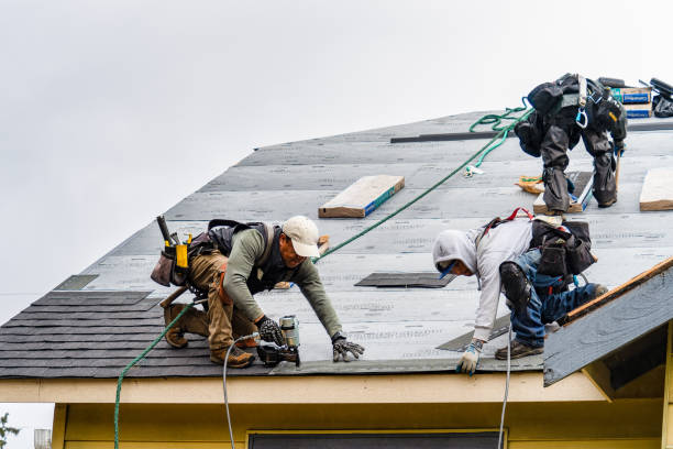 Professional Gutter Installation technician working in Azusa, CA